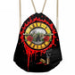 Rose Pistol Women Men Unisex skull 3D Print String Bag