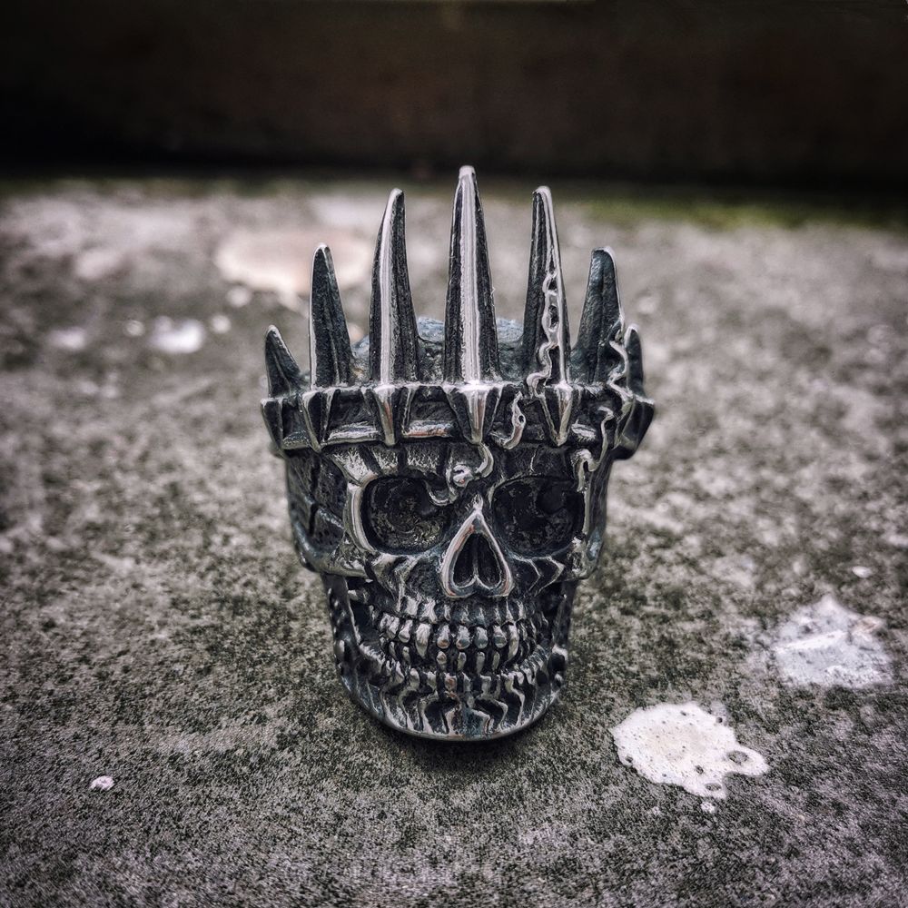 Mens Classical Nobility King Crown Skull 316L Stainless Steel