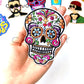 White Skull Mexican Sugar Skull Embroidered Patch for Clothing Iron on Applique for Jackets Biker Patch Clothes Stickers Badges