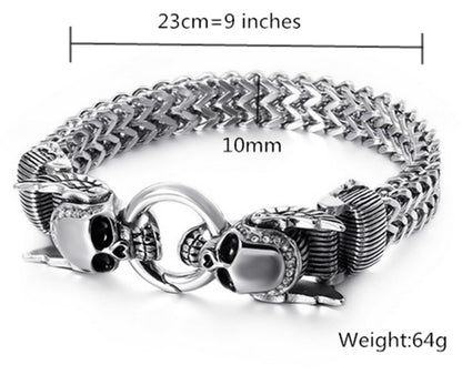 New Stainless Steel 23cm Chunky Mesh Chain Bracelet