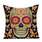 Colorful Square Pillow cover Sugar Skull Decor Living Room