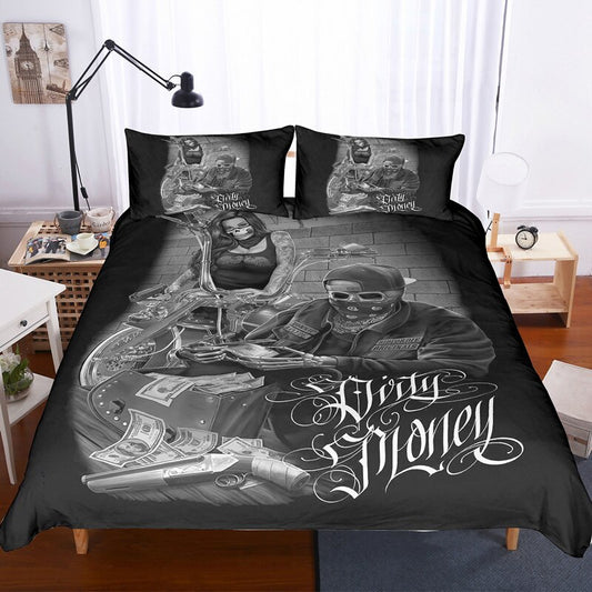 3d sugar skull Bedding Set queen size skull duvet Cover