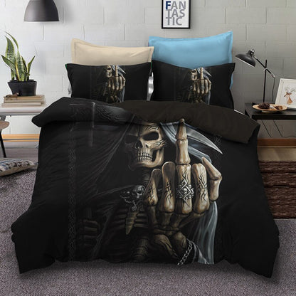 3D printed sugar skull Bedding Set king size rose skull Duvet Cover