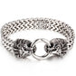 Skull Wolf Lion Head Bracelet Stainless Steel Men's Friendship Animal Bracelets