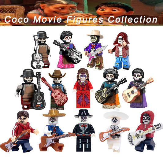 Set of 14 The Day Of The Dead Legoelys Coco Movie Victoria Quirinas Chino Alpacino Action Figures