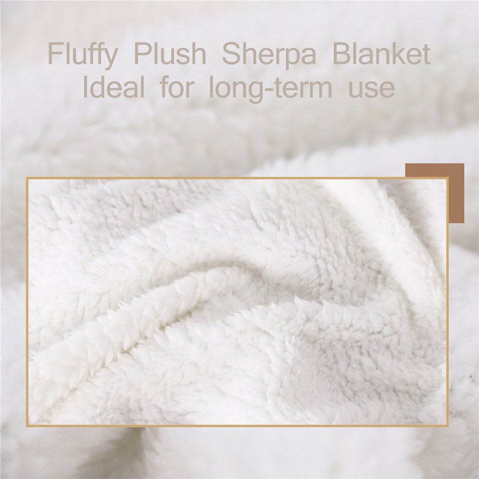 Skull Collection Sherpa Blanket Floral Golden Plush Sofa Throw Blanket