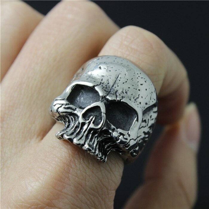 Stainless Steel Men Boys New Skull Ring