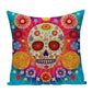 Colorful Square Pillow cover Sugar Skull Decor Living Room