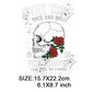 Fashion Punk Skull Patches Print On T-shirt A-level Washable Iron On Transfer Colorful Sugar Skull