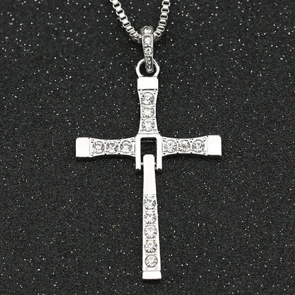 Fast And Furious 8 Necklace Dominic Toretto Cross Silver