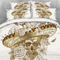 4/6pcs white background bed sets single queen super king