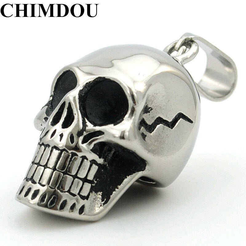 Black Stainless Steel Pendant Skull Necklace Men Jewelry