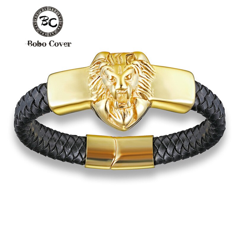 New PunkStyle Geunine Leather Buddha Charm bracelet