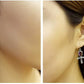 100% 925 Sterling Silver Drop Earrings Crystal Cross And Skull Shape Earrings