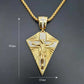 Men's Necklace Big Jesus Cross Pendant & Chain Mens Gold