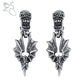 Punk Men's Stainless Steel Earrings Skull & Dragon Wings Stud Earrings