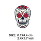 Fashion Punk Skull Patches Print On T-shirt A-level Washable Iron On Transfer Colorful Sugar Skull
