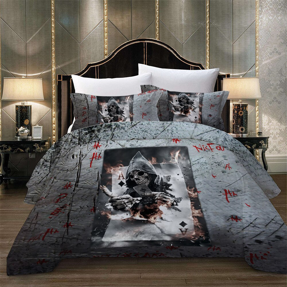 3D sugar Skull bedding set luxury Duvet Cover set Bed bedline soft Quilt