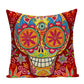 Colorful Square Pillow cover Sugar Skull Decor Living Room