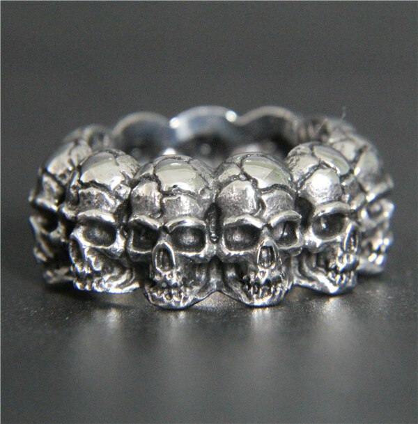 Stainless Steel Mens Women Fashion Fashion Biker Skull Ring