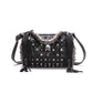 Genuine Leather Tassels Skull Handbag Women Luxury