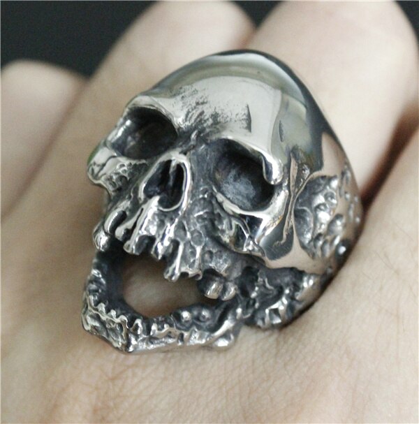 2017 Heavy Death Skull Ghost Ring 316L Stainless Steel