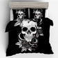 Halloween Fashion Sugar Skull Bedding Set Floral Bed Duvet Cover
