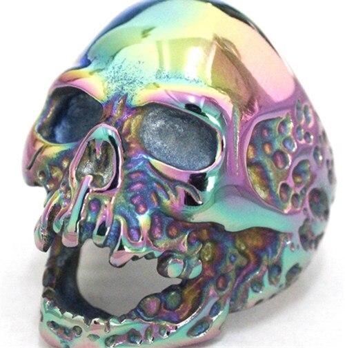 2017 Heavy Death Skull Ghost Ring 316L Stainless Steel