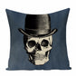 Colorful Square Pillow cover Sugar Skull Decor Living Room