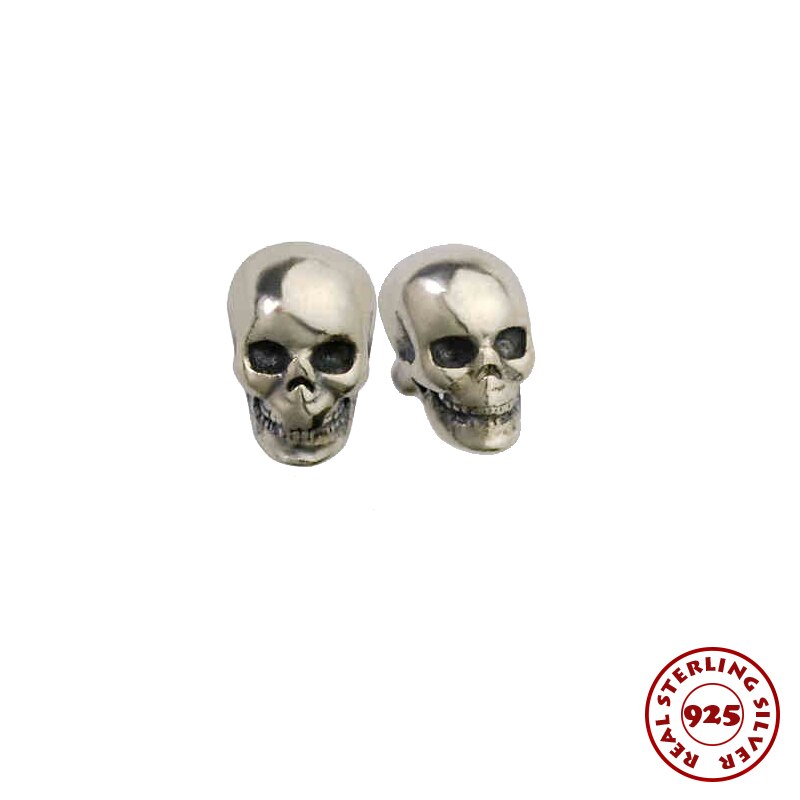 New Hot Sale Personality Skull Earring 100% 925 sterling silver brand