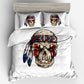 Halloween Fashion Sugar Skull Bedding Set Floral Bed Duvet Cover