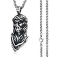 Male Stainless Steel Link Chain Round Circle Cross Pendant Necklace