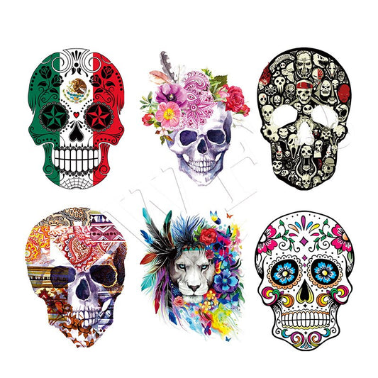 DIY Patches Clothes Stickers Iron-on Parches For Clothing West Coast Skull Patch Sticker Heat Transfer Badges Appliques