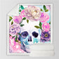 Sugar Skull Blanket Roses Microfiber Sherpa Sofa Throw Blanket