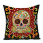 Colorful Square Pillow cover Sugar Skull Decor Living Room