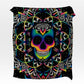 Chaos By Brizbazaar Flannel Blanket Gothic Skull Coral Fleece Bed Blanket