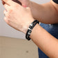 Punk Genuine Leather Bracelet Double Layer Black Gold