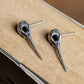 New Gothic Punk Antique Real 925 Sterling Silver Bird Skull Stud Earrings