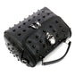 Women Real Split Sheep Leather Messenger Bag Rivet Skull