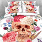 4/6pcs white background bed sets single queen super king