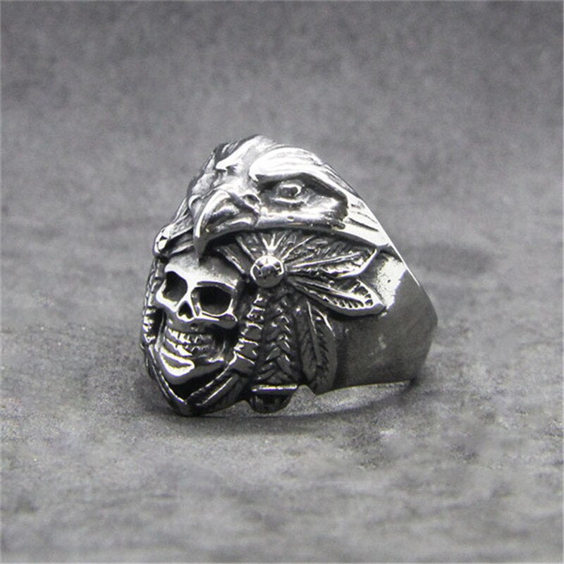 1pc Newest Design Eagle Head Skull Ring