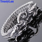 Double Dragon Head Men Bracelet For Man Friendship Mens Bracelets