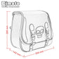 Pair Motorcycle Side Saddle Bags Skull PU