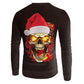 Sweatshirt 3D Printed Christmas Hat And Flame Skull New Pullover Hip Hop Street