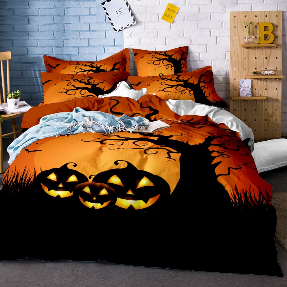 3D Skull Duvet Cover Halloween Sugar Skull Bedding