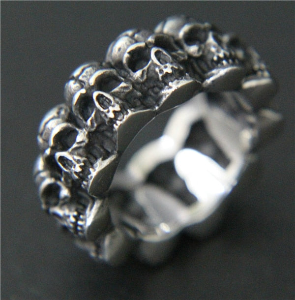 Stainless Steel Mens Women Fashion Fashion Biker Skull Ring