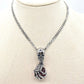 Vintage Cross Skull with Claw Evil Red Eye Necklace Pendant For Men 316 Stainless Steel Unique