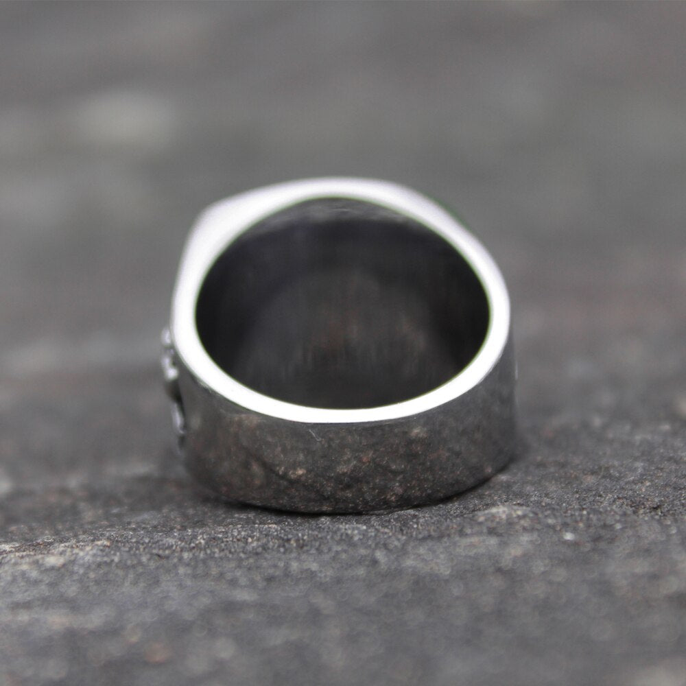 Mens Stainless Steel Ring Whom virtue unites, death will not separate.