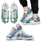 Women Flats Casual Sneakers Blossom Flowers Skull Pattern