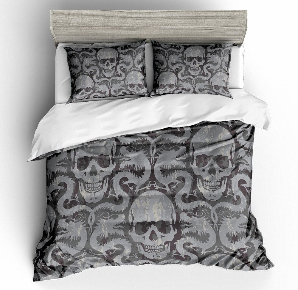 3D sugar skull Bedding Set queen skull duvet cover